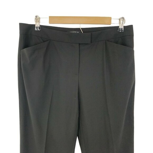 Lafayette 148 Irving Black Straight Career Pants - Picture 2 of 4